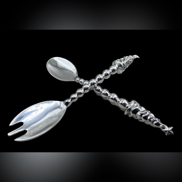 MARIPOSA Set of two Salad Servers with Tree 🌲 design, Very Rare - Picture 3 of 5